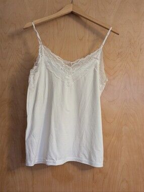 Vero Moda Stretch Camisole With Lace Accents And Adjustable Spaghetti Straps